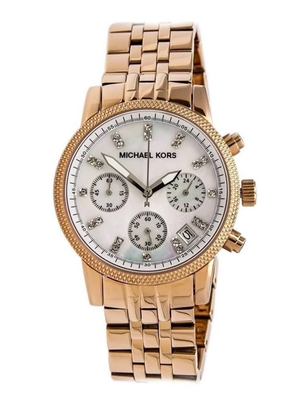 Michael Kors Women’s Rose Gold-Tone Chronograph Watch - Picture 1 of 6